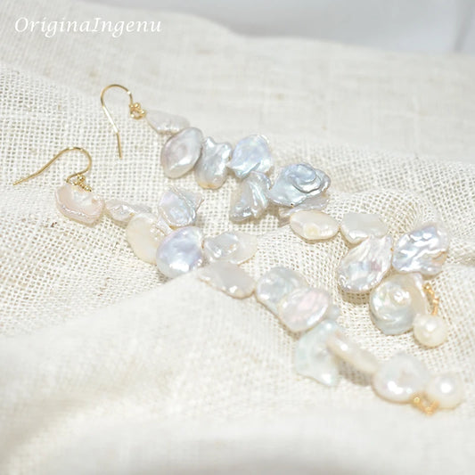 Lovy boucles d'oreilles en perles baroques naturelles