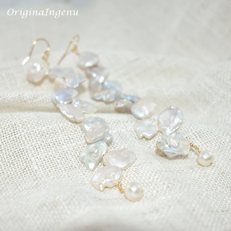 Lovy boucles d'oreilles en perles baroques naturelles