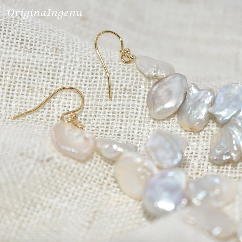 Lovy boucles d'oreilles en perles baroques naturelles
